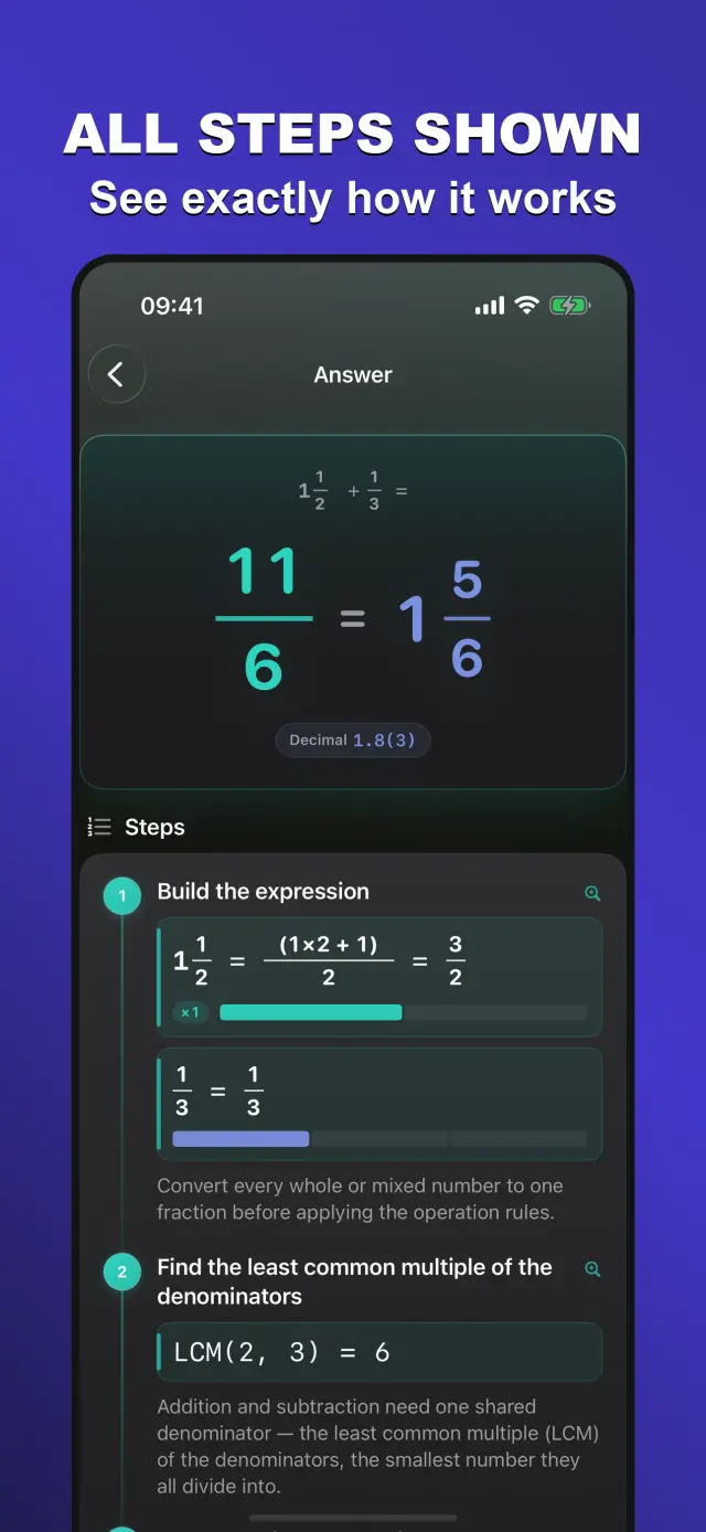 FractionSolver — screenshot 2