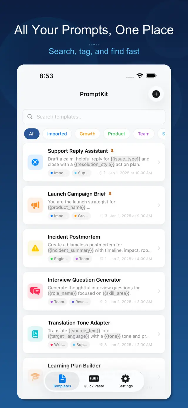 PromptKit — screenshot 2